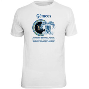 Camiseta Unissex Signo de Gemeos adjetivos