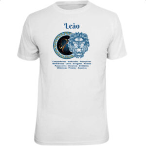 Camiseta Unissex Signo de Leao adjetivos