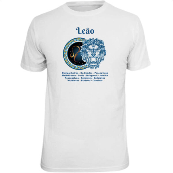 Camiseta Unissex Signo de Leao adjetivos