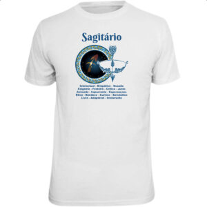 Camiseta Unissex Signo de Sagitario adjetivos