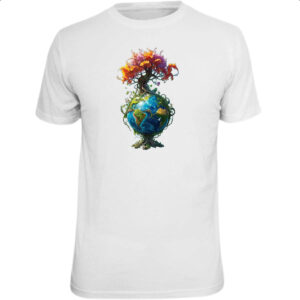 Camiseta Unissex Arvore da vida planeta Terra