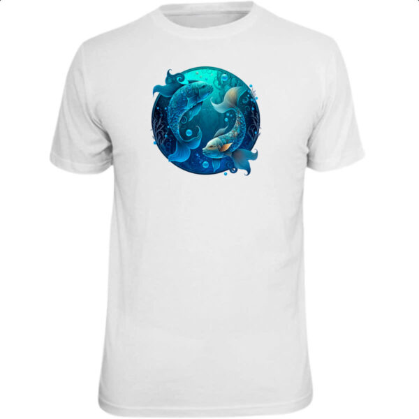 Camiseta Unissex Signo de peixes logo de luxo