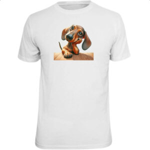Camiseta Unissex Salsichinha pensativo