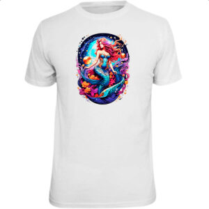 Camiseta Unissex Sereia na galaxia