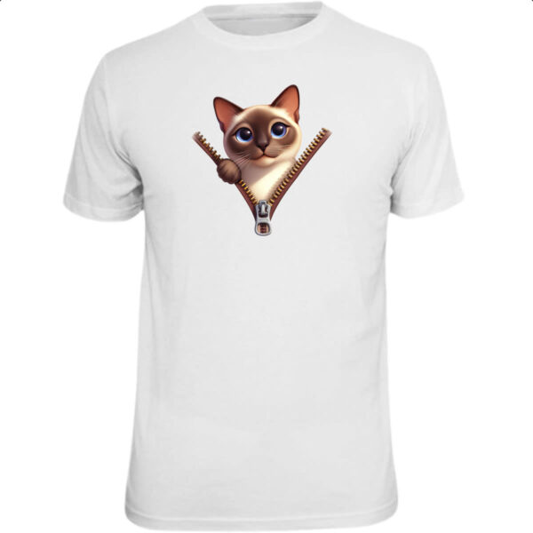 Camiseta Unissex Siames no ziper