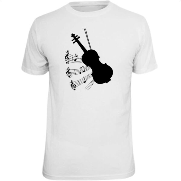 Camiseta Unissex Silhuetta Musica Violino