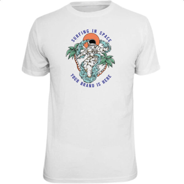 Camiseta Unissex Astronauta Surfing in Space
