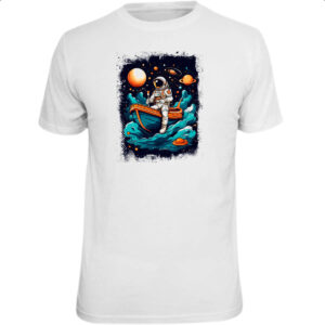 Camiseta Unissex Astronauta e o bote