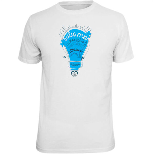 Camiseta Unissex Autismo luzes azuis
