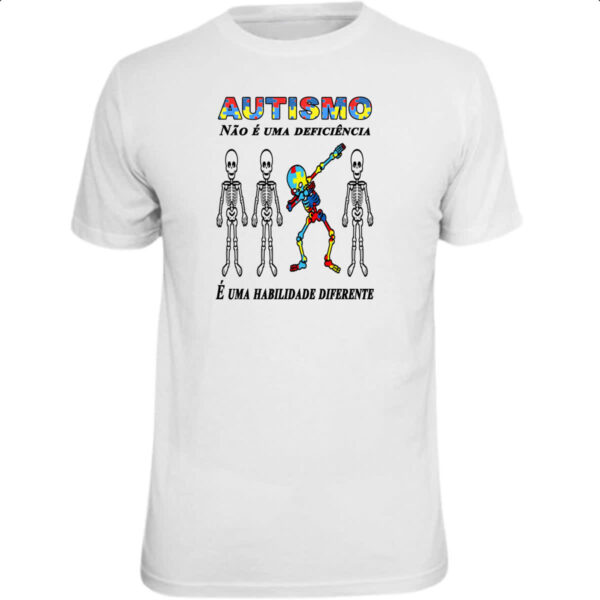Camiseta Unissex Autismo nao deficiencia habilidade diferente