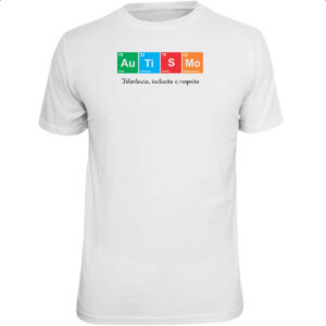 Camiseta Unissex Autismo tabela periodica