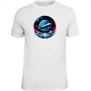 Camiseta Unissex Aviao viagem night art