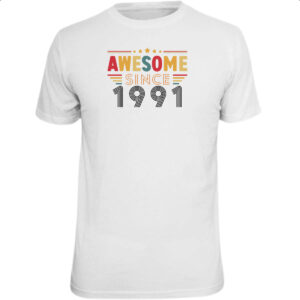 Camiseta Unissex Awesome since 1991