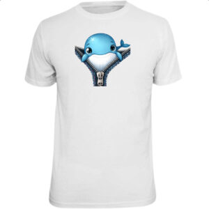 Camiseta Unissex Baleia no ziper