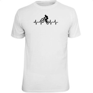 Camiseta Unissex Batimento cardiaco ciclista