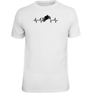 Camiseta Unissex Batimento cardiaco moto