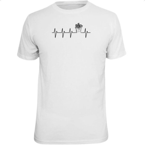 Camiseta Unissex Batimento cardiaco por Batatinha
