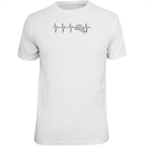 Camiseta Unissex Batimento cardiaco por Pizza
