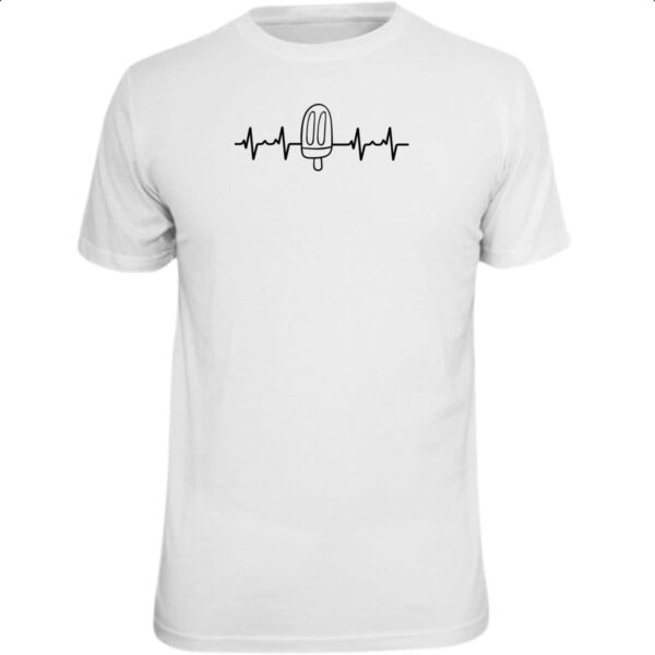 Camiseta Unissex Batimento cardiaco sorvete