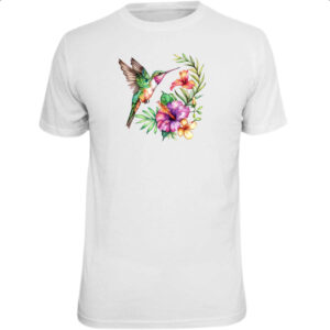 Camiseta Unissex Beija flor na flor