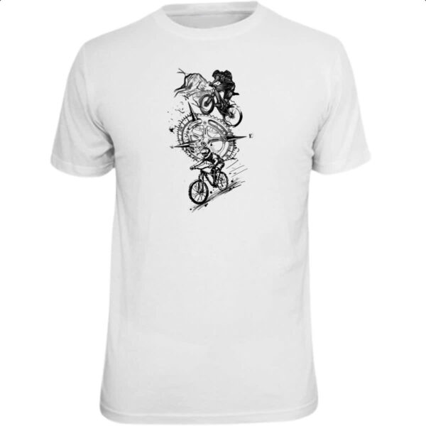 Camiseta Unissex Bicicros espirito de aventura grafite