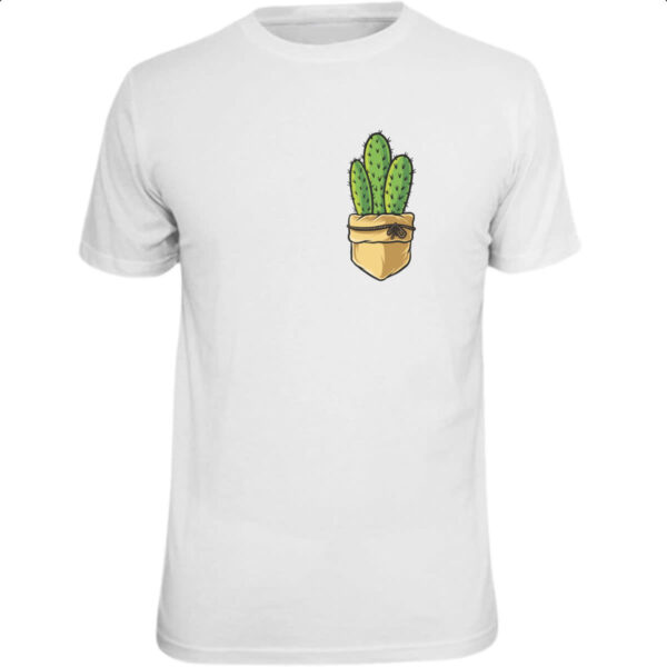 Camiseta Unissex Bolso com cacto e laco