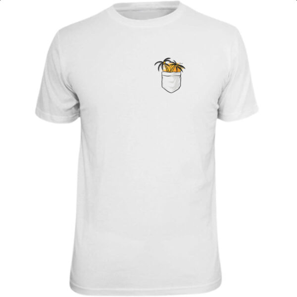 Camiseta Unissex Bolso com coqueiro sunset