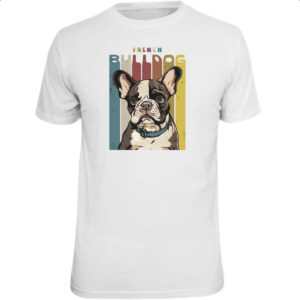 Camiseta Unissex Buldogue Frances retro vintage