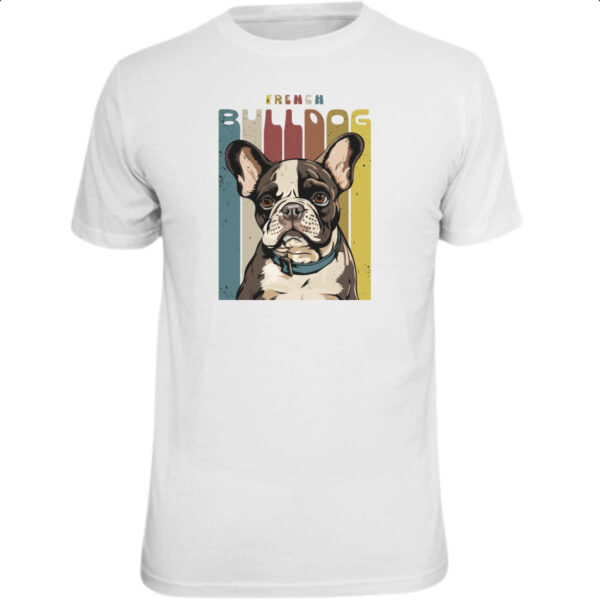 Camiseta Unissex Buldogue Frances retro vintage