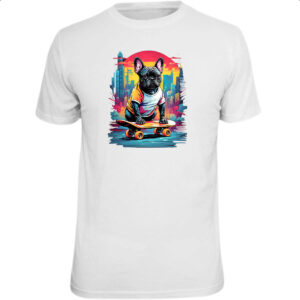 Camiseta Unissex Bulldog skatista color urbano