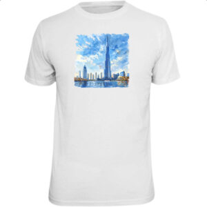 Camiseta Unissex Burj Khalifa watercolor