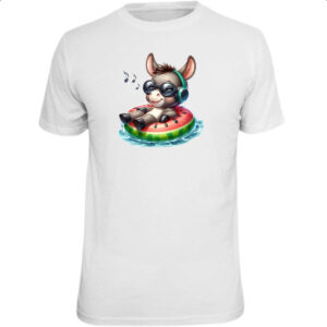 Camiseta Unissex Burro na boia