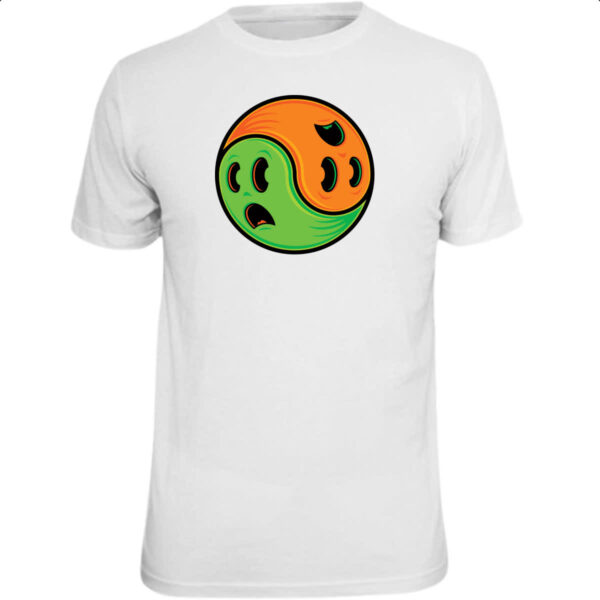 Camiseta Unissex Yin Yang Halloween