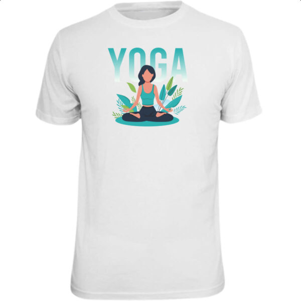 Camiseta Unissex Yoga meditacao plantas verdes