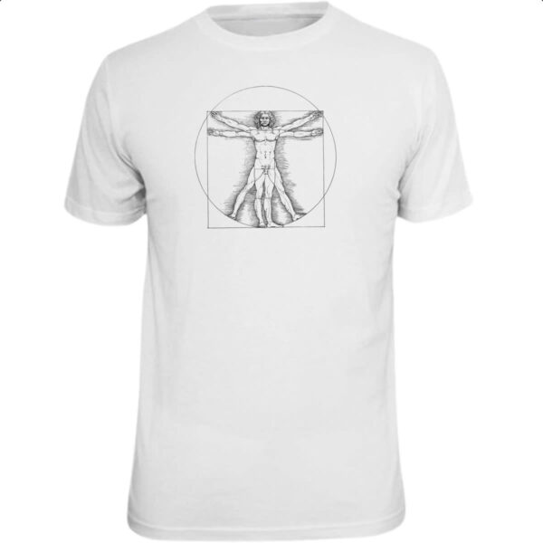 Camiseta Unissex Homem Vitruviano da Vinci