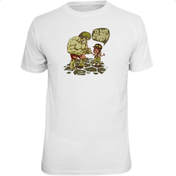 Camiseta Unissex Hulk e Chaves mas nao se irrite