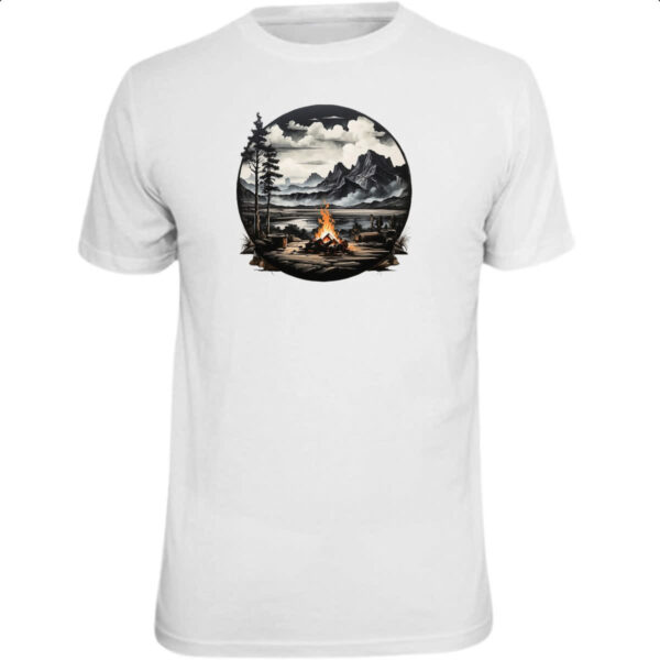 Camiseta Unissex Acampamento fogueira