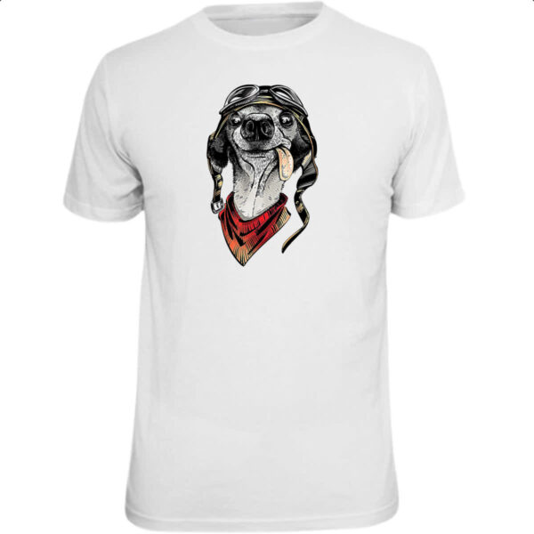 Camiseta Unissex Cachorro doido piloto