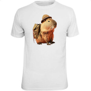 Camiseta Unissex Capivara aventureira