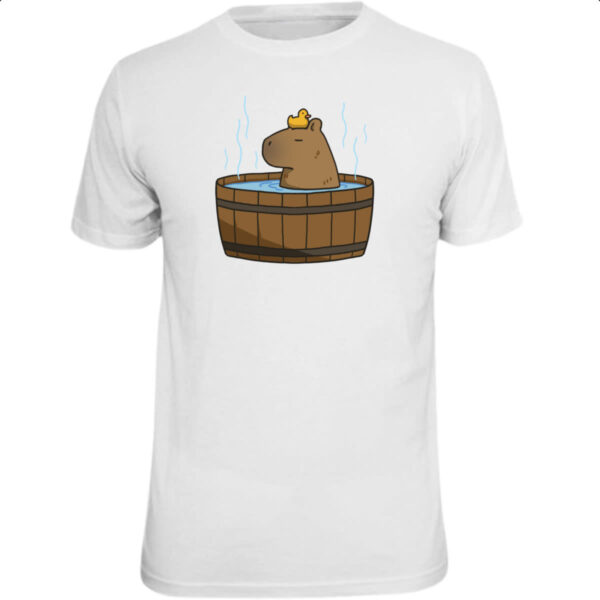 Camiseta Unissex Capivara banho ofuro