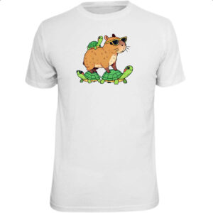Camiseta Unissex Capivara corrida tartaruga
