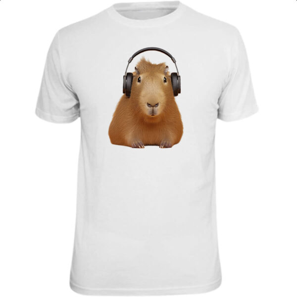 Camiseta Unissex Capivara headfone