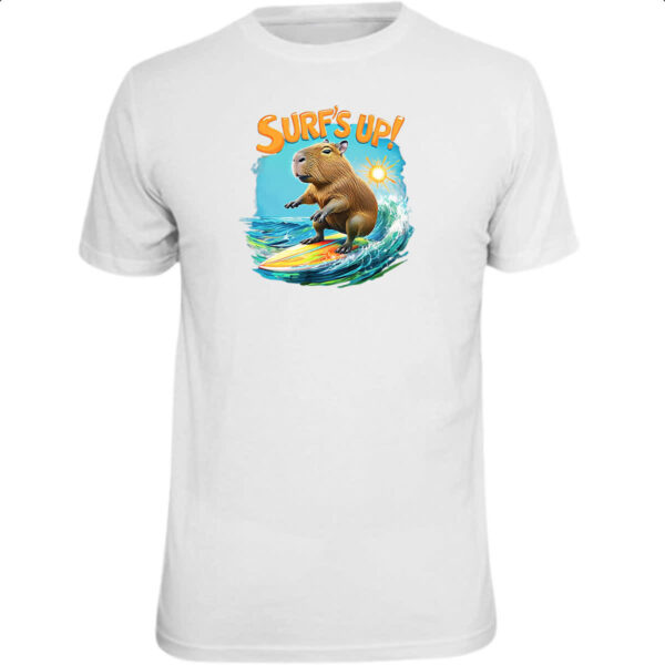 Camiseta Unissex Capivara surfs up