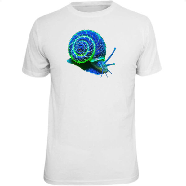 Camiseta Unissex Caramujo blue florescente