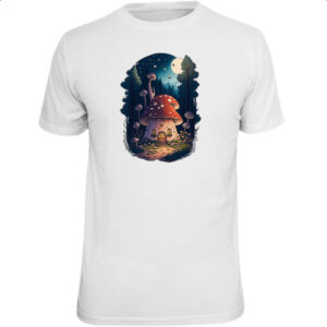 Camiseta Unissex Casa cogumelo dos duendes