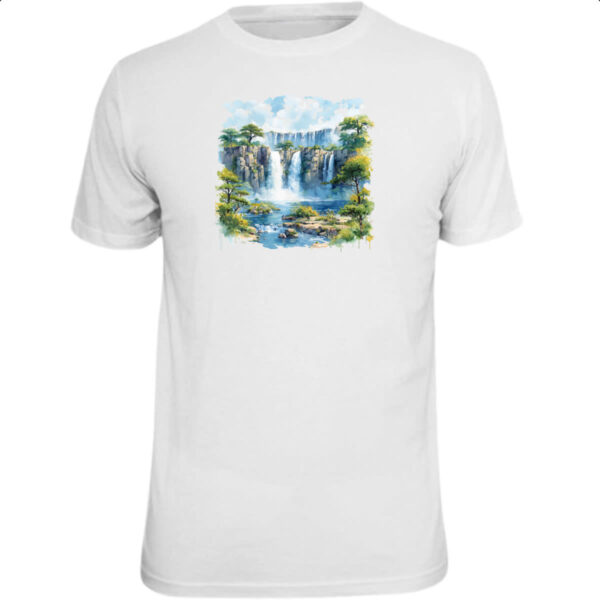 Camiseta Unissex Cataratas do Iguacu watercolor