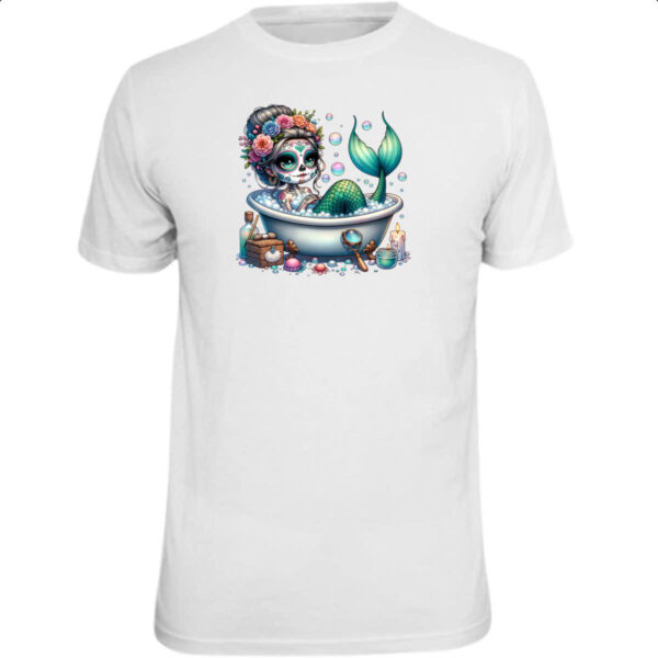 Camiseta Unissex Caveira catrina sereia