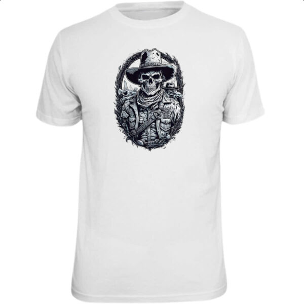 Camiseta Unissex Caveira cowboy PB