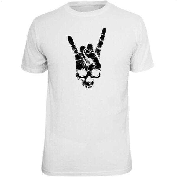 Camiseta Unissex Caveira do Rock