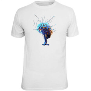 Camiseta Unissex Cerebro IA impulsos eletricos
